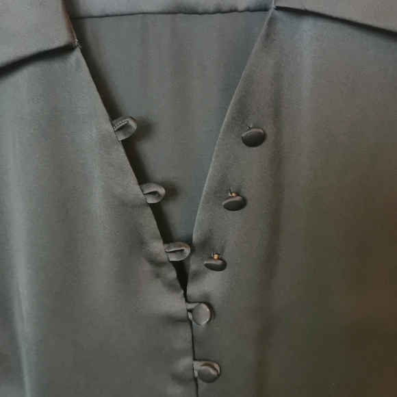 NWOT Black, long sleeve blouse - Picture 2 of 8